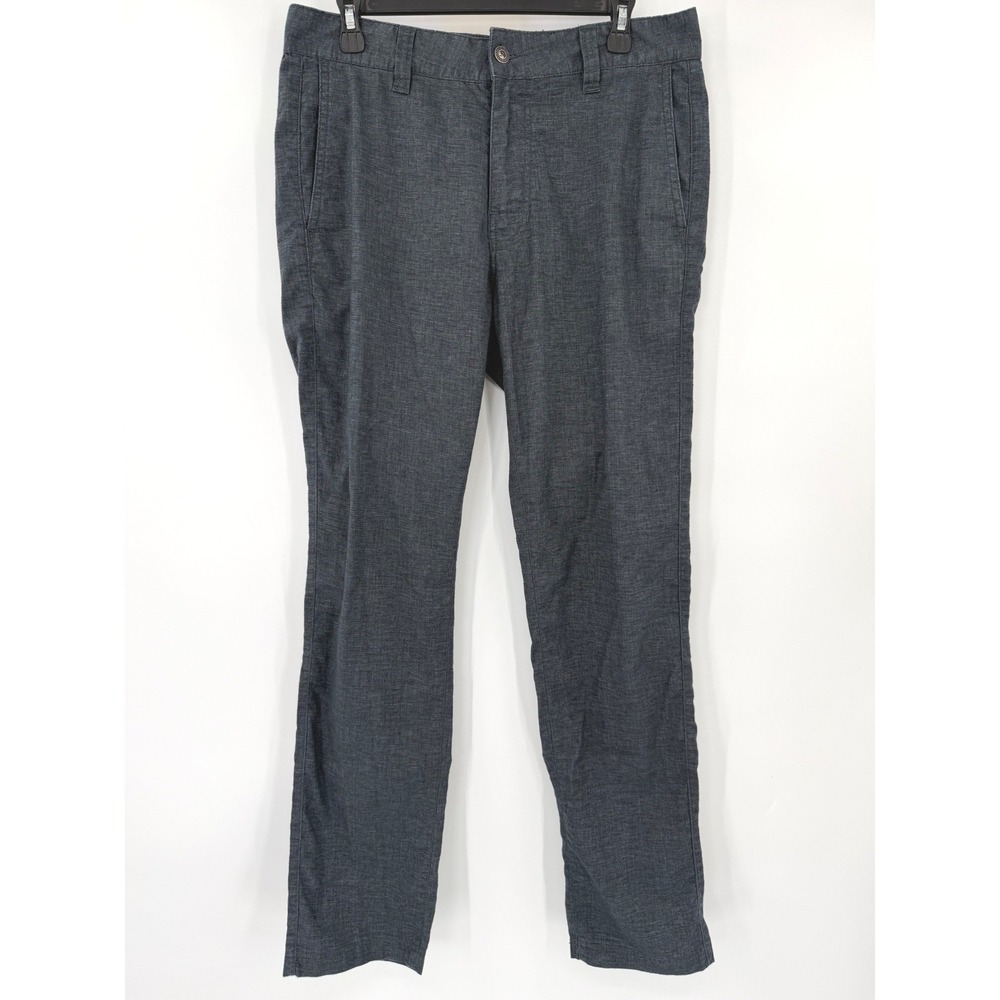 Prana Pants Mens 32x32 Grey Slim Fit Vaha Hemp Blend Sustainable Stretch Chino
